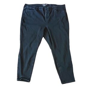 Torrid Black Stretch Elastic Waistband Straight Leg Skinny Jeans Size 28 Women’s